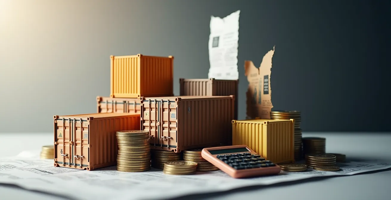 Visualizzazione del calcolo del landed cost nei trasporti internazionali