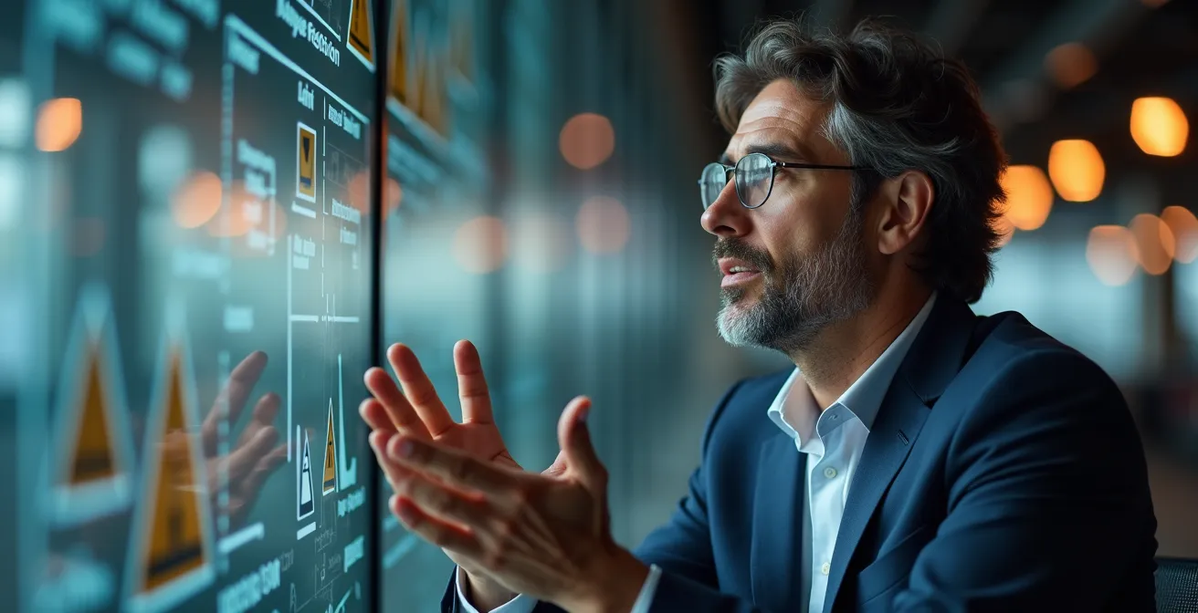 Manager che monitora dashboard di controllo spedizioni con alert automatici