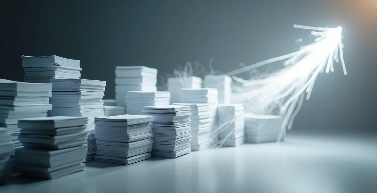 Diagramma di flusso che mostra il processo di fatturazione digitale accelerato rispetto a quello cartaceo, evidenziando il guadagno in termini di flusso di cassa.