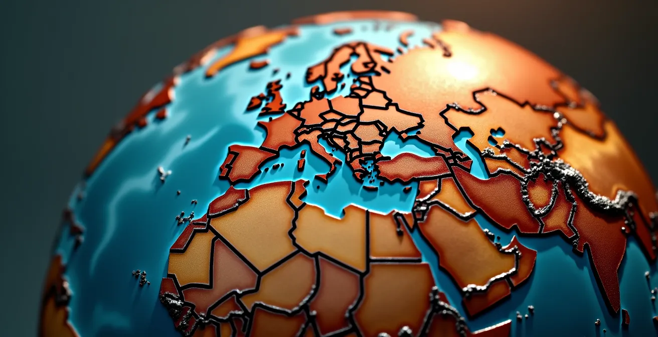 Mappa mondiale con indicatori di rischio per esportazioni dual-use