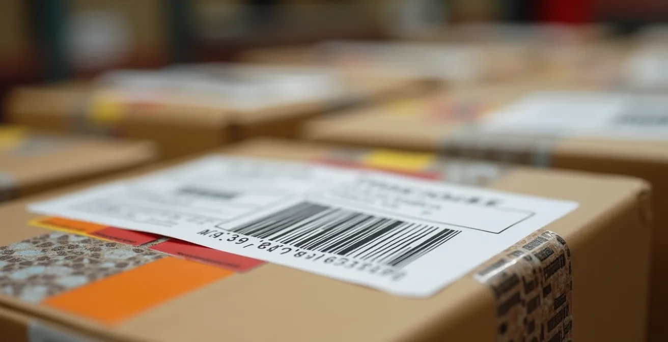 Sistema di etichettatura con codici a barre per la tracciabilità delle merci nel magazzino