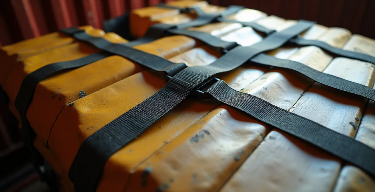 Sistema di stivaggio ottimizzato con corridoi d'aria per circolazione e controllo umidità